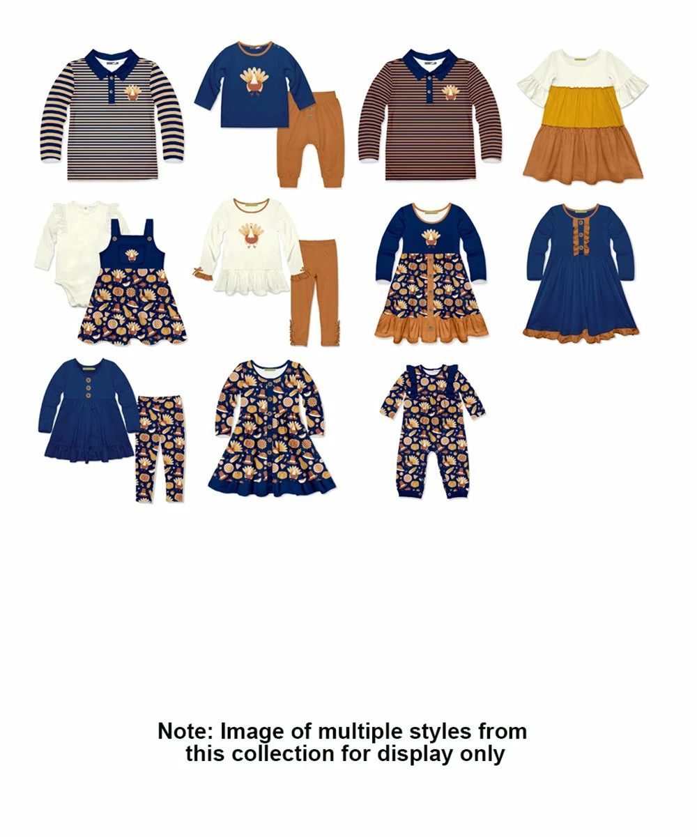 Flash Sale β€οΈ Simply Millie By Millie Loves Lily Navy & Rust Button-Front Ruffle A-Line π Dress - π§ Girls For Kids βοΈ 2 Flash Sale β€οΈ Simply Millie By Millie Loves Lily Navy & Rust Button-Front Ruffle A-Line π Dress - π§ Girls For Kids βοΈ - Image 2