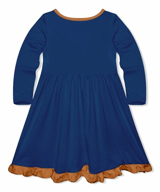 Flash Sale β€οΈ Simply Millie By Millie Loves Lily Navy & Rust Button-Front Ruffle A-Line π Dress - π§ Girls For Kids βοΈ 3 Flash Sale β€οΈ Simply Millie By Millie Loves Lily Navy & Rust Button-Front Ruffle A-Line π Dress - π§ Girls For Kids βοΈ - Image 3
