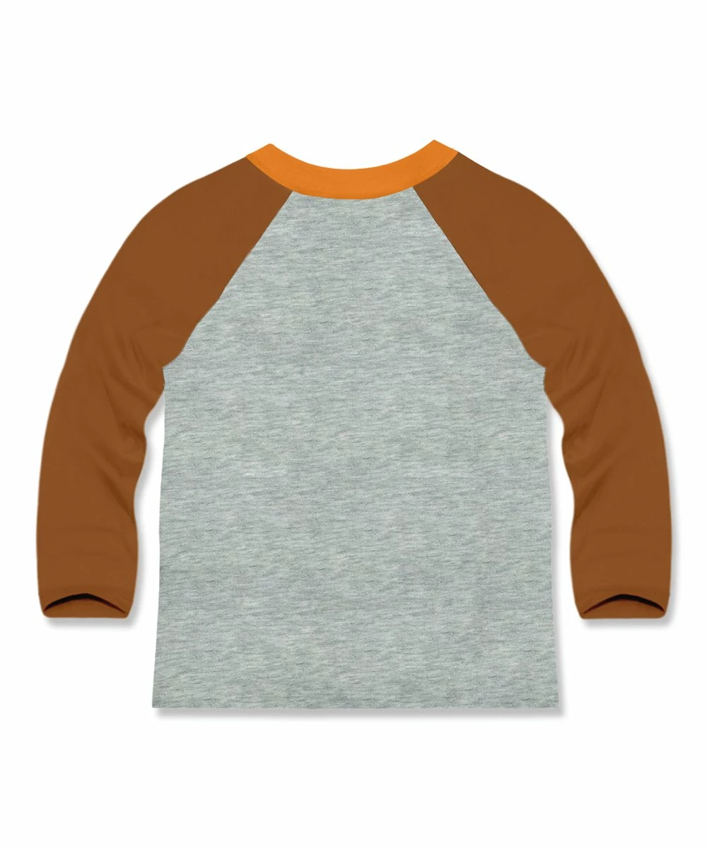 Outlet π Millie & Maxx Heather Gray Pumpkin Long-Sleeve Raglan Tee - Boys For Kids π₯° 3 Outlet π Millie & Maxx Heather Gray Pumpkin Long-Sleeve Raglan Tee - Boys For Kids π₯° - Image 3