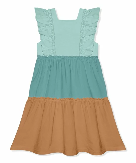 Wholesale β Simply Millie By Millie Loves Lily Mint & Nile Blue Sleeveless Square Neck Tiered A-Line π Dress - π§ Girls For Kids β€οΈ 3 Wholesale β Simply Millie By Millie Loves Lily Mint & Nile Blue Sleeveless Square Neck Tiered A-Line π Dress - π§ Girls For Kids β€οΈ - Image 3