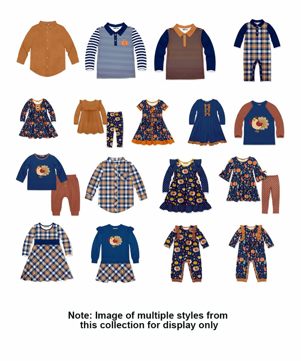 Wholesale π Millie & Maxx Navy & Rust Gingham Long-Sleeve Button-Up - Boys For Kids π 2 Wholesale π Millie & Maxx Navy & Rust Gingham Long-Sleeve Button-Up - Boys For Kids π - Image 2