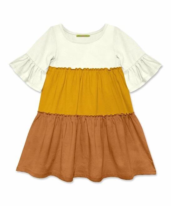 Cheapest β Simply Millie By Millie Loves Lily Marigold & Rust Trumpet-Sleeve Tiered A-Line π Dress - π§ Girls For Kids β 1 Cheapest β Simply Millie By Millie Loves Lily Marigold & Rust Trumpet-Sleeve Tiered A-Line π Dress - π§ Girls For Kids β