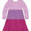 Cheap 😀 Simply Millie By Millie Loves Lily Purple & Rose Violet Ruffle Square Neck Tiered A-Line 👗 Dress - 👧 Girls For Kids 🛒