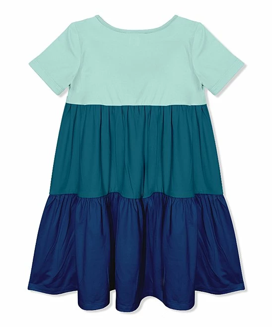Buy π Simply Millie By Millie Loves Lily Mint & Midnight Tiered Button-Front A-Line π Dress - Infant, Toddler & π§ Girls For Baby & Maternity π 2 Buy π Simply Millie By Millie Loves Lily Mint & Midnight Tiered Button-Front A-Line π Dress - Infant, Toddler & π§ Girls For Baby & Maternity π - Image 2