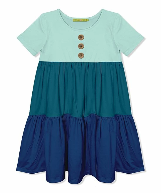 Buy π Simply Millie By Millie Loves Lily Mint & Midnight Tiered Button-Front A-Line π Dress - Infant, Toddler & π§ Girls For Baby & Maternity π 1 Buy π Simply Millie By Millie Loves Lily Mint & Midnight Tiered Button-Front A-Line π Dress - Infant, Toddler & π§ Girls For Baby & Maternity π
