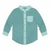 Deals ⌛ Millie & Maxx Nile Blue & Mint Long-Sleeve Button-Up - Toddler & Boys For Kids ⭐