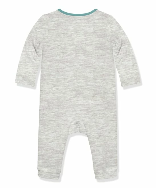 Outlet 𧨠Little Millie Heather Gray Pumpkin Truck Button-Accent Long-Sleeve Playsuit - Infant For Baby & Maternity π 2 Outlet 𧨠Little Millie Heather Gray Pumpkin Truck Button-Accent Long-Sleeve Playsuit - Infant For Baby & Maternity π - Image 2