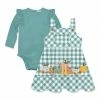 New 🎁 Little Millie Nile Blue Long-Sleeve Bodysuit & Gingham Pumpkin Patch Jumper - Infant For Baby & Maternity 👏