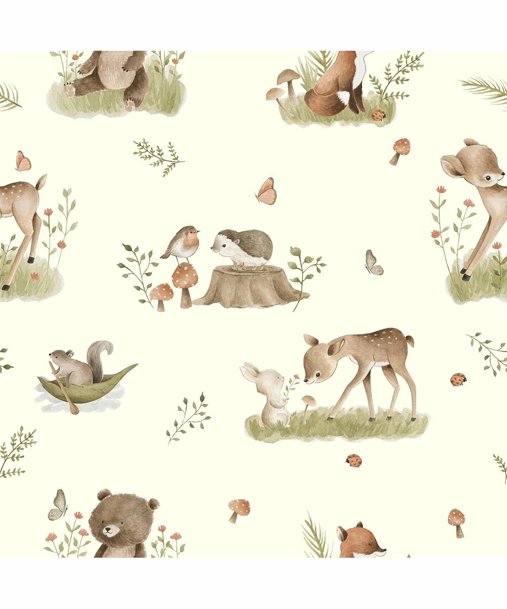 Outlet β Little Millie Cream & Green Baby Woodland Animals Footie - Infant For Baby & Maternity π 2 Outlet β Little Millie Cream & Green Baby Woodland Animals Footie - Infant For Baby & Maternity π - Image 2