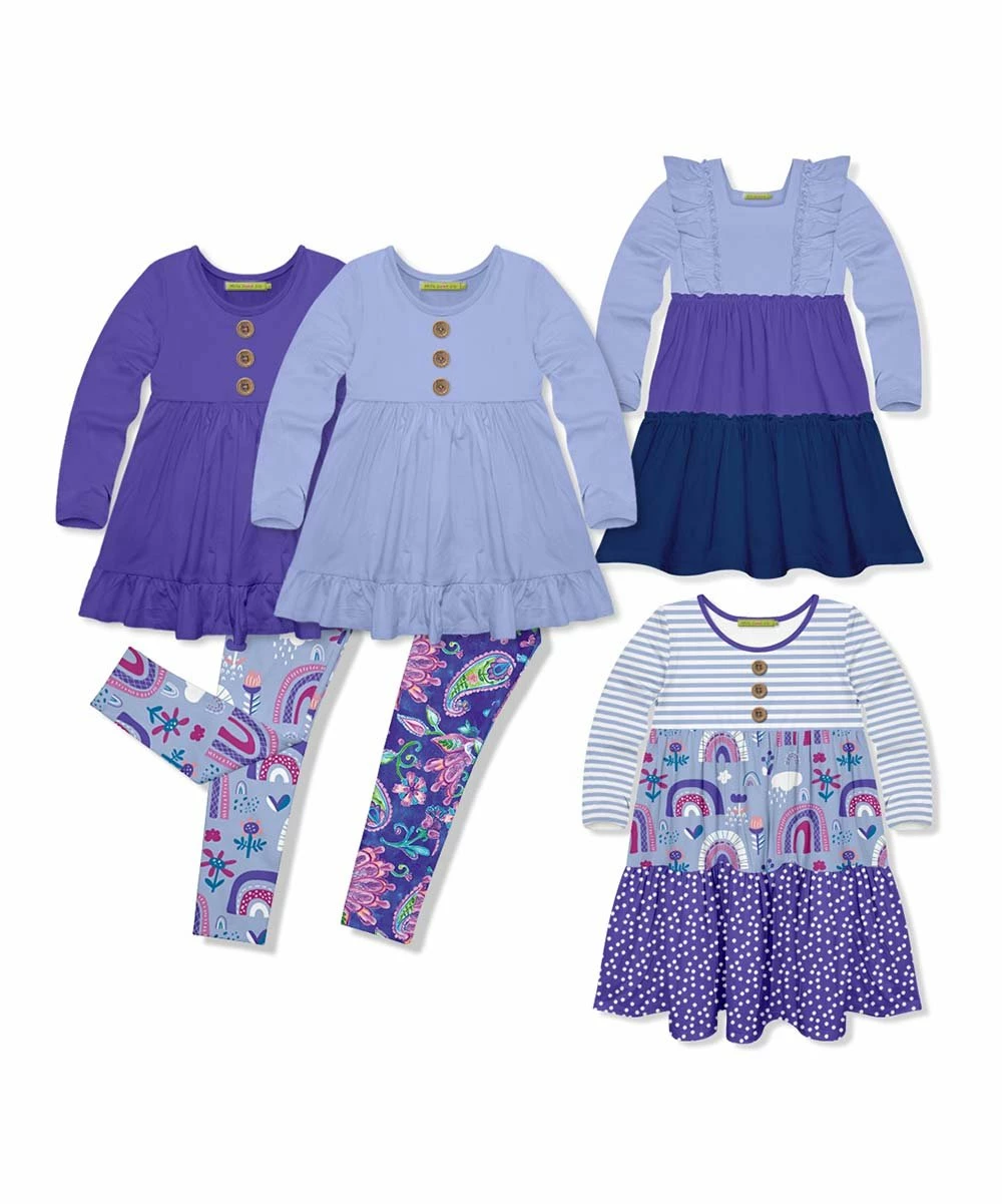 Hot Sale π₯ Millie Loves Lily Blue Iris & Purple Paisley Floral Leggings Set - Infant, Toddler & π§ Girls For Kids π 1 Hot Sale π₯ Millie Loves Lily Blue Iris & Purple Paisley Floral Leggings Set - Infant, Toddler & π§ Girls For Kids π