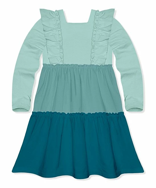 Top 10 π Simply Millie By Millie Loves Lily Nile Blue & Teal Color Block Ruffle Square-Neck A-Line π Dress - Infant, Toddler & π§ Girls For Kids β 2 Top 10 π Simply Millie By Millie Loves Lily Nile Blue & Teal Color Block Ruffle Square-Neck A-Line π Dress - Infant, Toddler & π§ Girls For Kids β - Image 2