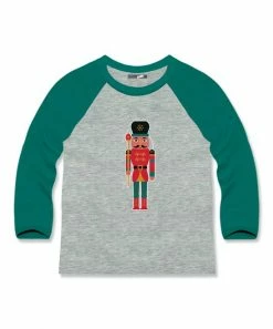 Best reviews of 🌟 Millie & Maxx Heather Gray & Green Nutcracker Long-Sleeve Raglan Top - Toddler For Kids ⭐