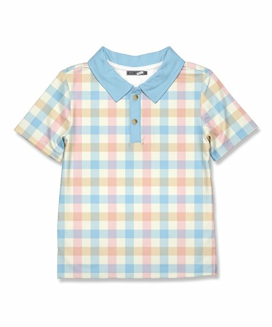 Outlet β Millie & Maxx Light Blue & Pink Pastel Plaid Polo - Toddler & Boys For Kids π 1 Outlet β Millie & Maxx Light Blue & Pink Pastel Plaid Polo - Toddler & Boys For Kids π