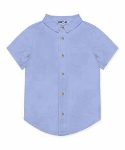 Budget 🎁 Millie & Maxx Periwinkle Short-Sleeve Button-Up - Toddler & Boys For Kids 😀