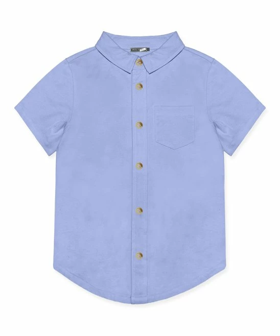 Budget π Millie & Maxx Periwinkle Short-Sleeve Button-Up - Toddler & Boys For Kids π 1 Budget π Millie & Maxx Periwinkle Short-Sleeve Button-Up - Toddler & Boys For Kids π
