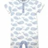 Outlet 😍 Little Millie White & Blue Whale Short-Sleeve Romper - Infant For Baby & Maternity 🔥