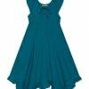 Coupon 👍 Simply Millie By Millie Loves Lily Teal Bow Ruffle-Hem Angel-Sleeve 👗 Dress - Toddler & 👧 Girls For Kids 👍