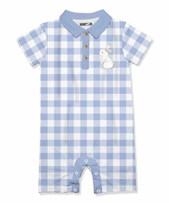 Best deal π₯ Little Millie Periwinkle Gingham Bunny Bal-Collar Button-Front Romper - Infant & Toddler For Baby & Maternity π 1 Best deal π₯ Little Millie Periwinkle Gingham Bunny Bal-Collar Button-Front Romper - Infant & Toddler For Baby & Maternity π