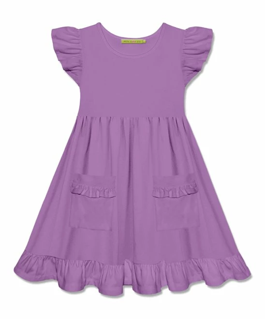 Promo π Simply Millie By Millie Loves Lily Purple Patch-Pocket Angel-Sleeve π Dress - Toddler & π§ Girls For Kids β¨ 1 Promo π Simply Millie By Millie Loves Lily Purple Patch-Pocket Angel-Sleeve π Dress - Toddler & π§ Girls For Kids β¨
