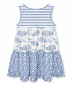 Outlet 𧨠Millie Loves Lily Periwinkle Stripe Whale Tiered Sleeveless π Dress - Infant, Toddler & π§ Girls For Kids π 5 Outlet 𧨠Millie Loves Lily Periwinkle Stripe Whale Tiered Sleeveless π Dress - Infant, Toddler & π§ Girls For Kids π -Little Millie-shop zu108304997 alt 2 tm1665506249