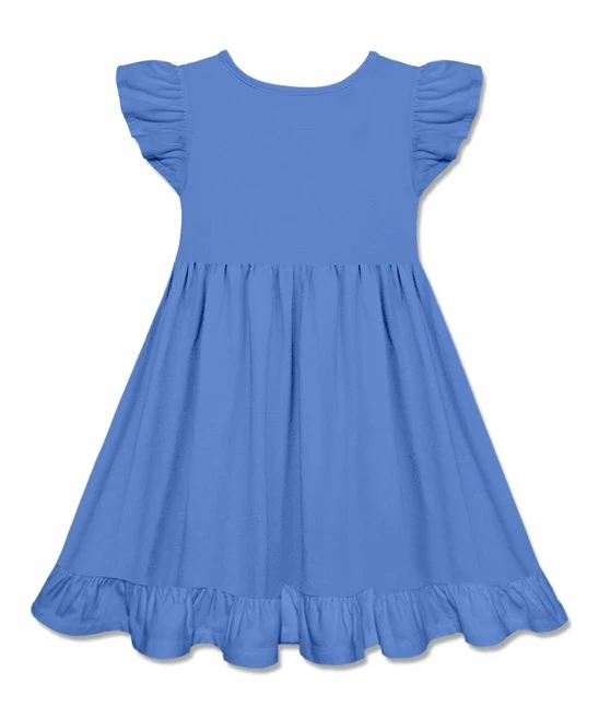 Cheap π Simply Millie By Millie Loves Lily Marina Blue Patch-Pocket Angel-Sleeve π Dress - Toddler & π§ Girls For Kids π 2 Cheap π Simply Millie By Millie Loves Lily Marina Blue Patch-Pocket Angel-Sleeve π Dress - Toddler & π§ Girls For Kids π - Image 2