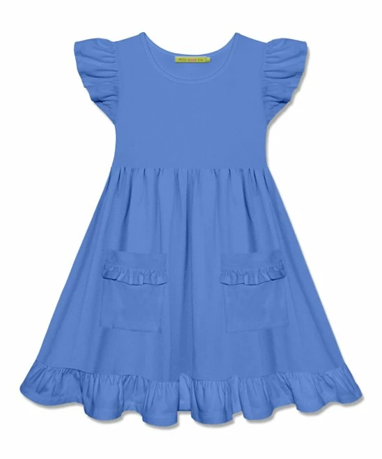 Cheap π Simply Millie By Millie Loves Lily Marina Blue Patch-Pocket Angel-Sleeve π Dress - Toddler & π§ Girls For Kids π 1 Cheap π Simply Millie By Millie Loves Lily Marina Blue Patch-Pocket Angel-Sleeve π Dress - Toddler & π§ Girls For Kids π