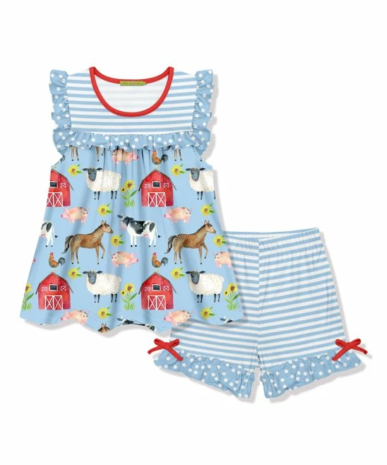 Best reviews of π Millie Loves Lily Sky Blue Farms & Barns Babydoll Top & White Stripe Shorts - Toddler & π§ Girls For Kids π 1 Best reviews of π Millie Loves Lily Sky Blue Farms & Barns Babydoll Top & White Stripe Shorts - Toddler & π§ Girls For Kids π