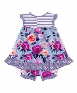 Promo π₯ Little Millie Periwinkle & Magenta Rose Stripe Ruffle-Trim π Skirted Bubble Romper - Infant & Toddler For Kids π₯° 5 Promo π₯ Little Millie Periwinkle & Magenta Rose Stripe Ruffle-Trim π Skirted Bubble Romper - Infant & Toddler For Kids π₯° -Little Millie-shop zu108305149 alt 2 tm1665506249