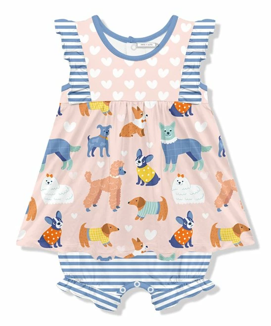 Flash Sale π Little Millie Pink & Blue π Dog Park π Skirted Bubble Romper - Infant & Toddler For Kids π 1 Flash Sale π Little Millie Pink & Blue π Dog Park π Skirted Bubble Romper - Infant & Toddler For Kids π