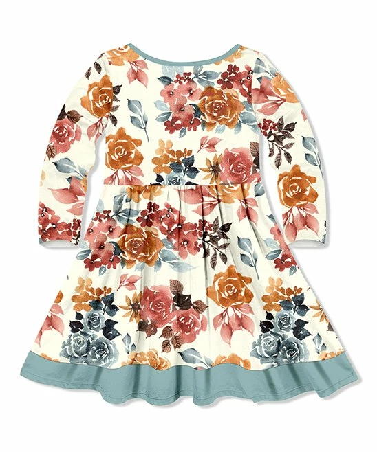 New π Millie Loves Lily Cream & Mauve Florals Button-Up A-Line π Dress - Infant & π§ Girls For Kids β€οΈ 3 New π Millie Loves Lily Cream & Mauve Florals Button-Up A-Line π Dress - Infant & π§ Girls For Kids β€οΈ - Image 3