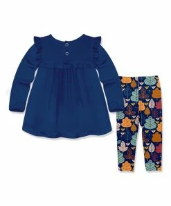 Promo π Little Millie Navy Ruffle-Accent π Dress & Orange Harvest Leaves Leggings - Infant & Toddler For Kids β 5 Promo π Little Millie Navy Ruffle-Accent π Dress & Orange Harvest Leaves Leggings - Infant & Toddler For Kids β -Little Millie-shop zu108372156 alt 2 tm1663693672