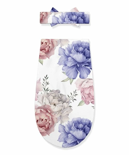 Deals π Little Millie White Blooming Floral Swaddling Blanket & Pink Headband For Baby & Maternity 𧨠3 Deals π Little Millie White Blooming Floral Swaddling Blanket & Pink Headband For Baby & Maternity 𧨠- Image 3