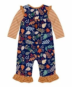 Buy ✨ Little Millie Navy & Orange Fall Leaves Ruffle-Trim Playsuit - Infant For Baby & Maternity ⭐ 5 Buy ✨ Little Millie Navy & Orange Fall Leaves Ruffle-Trim Playsuit - Infant For Baby & Maternity ⭐ -Little Millie-shop zu108373518 alt 2 tm1663709037