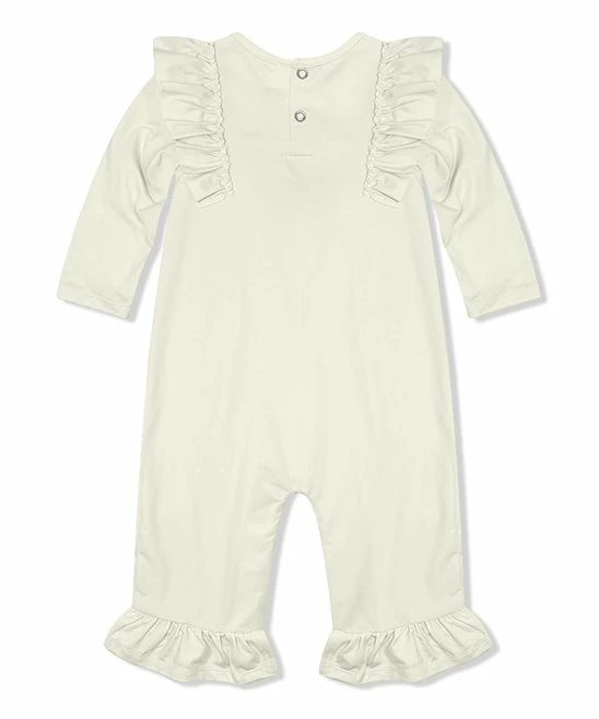Budget β€οΈ Little Millie Cream & Brown Turkey Ruffle-Trim Playsuit - Infant For Baby & Maternity π 3 Budget β€οΈ Little Millie Cream & Brown Turkey Ruffle-Trim Playsuit - Infant For Baby & Maternity π - Image 3