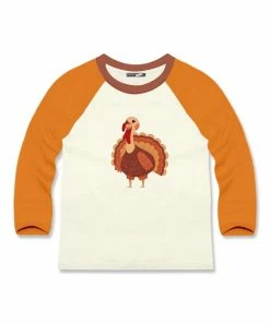 Best deal 😍 Millie & Maxx Cream & Orange Turkey Long-Sleeve Raglan Top - Boys For Kids 🔔