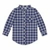 Best deal ❤️ Millie & Maxx Navy & Gray Gingham Long-Sleeve Button-Up - Toddler For Kids 👏