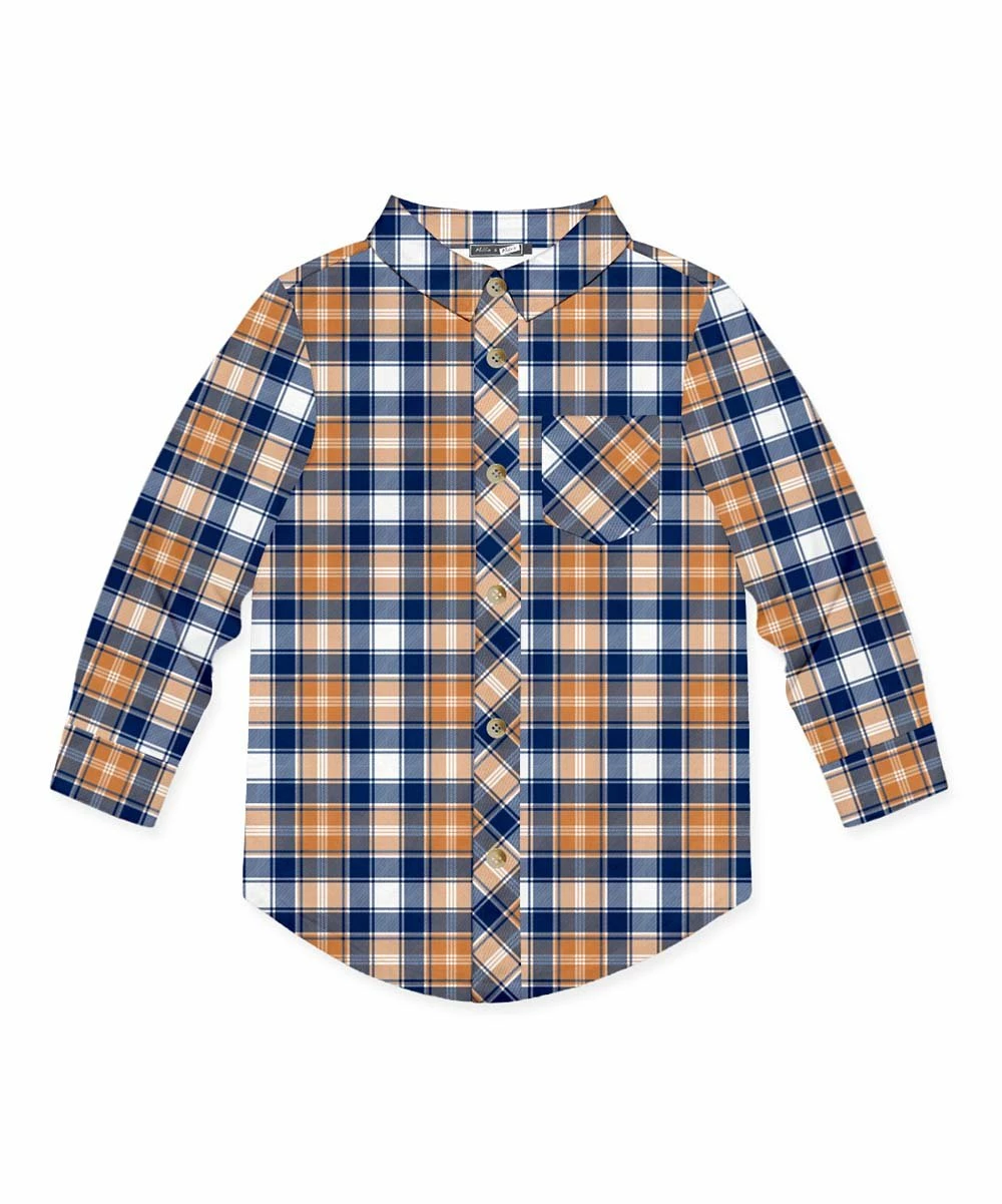 Cheapest βοΈ Millie & Maxx Navy & Rust Gingham Long-Sleeve Button-Up - Toddler & Boys For Kids π 1 Cheapest βοΈ Millie & Maxx Navy & Rust Gingham Long-Sleeve Button-Up - Toddler & Boys For Kids π