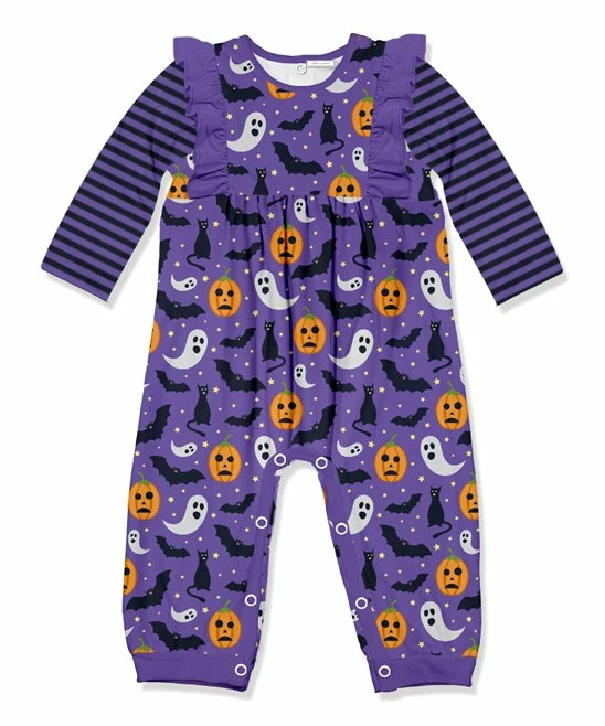 Coupon π€© Little Millie Orange & Purple π§ Halloween Fright Ruffle-Trim Playsuit - Infant For Kids π 1 Coupon π€© Little Millie Orange & Purple π§ Halloween Fright Ruffle-Trim Playsuit - Infant For Kids π