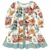 Budget 😀 Millie Loves Lily Cream Autumn Florals Button-Front A-Line 👗 Dress - Infant, Toddler & 👧 Girls For Kids 🎉