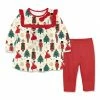 Coupon 🔔 Little Millie Cream Nutcracker Dance Ruffle-Accent Tunic & Red Leggings - Infant For Kids 😉