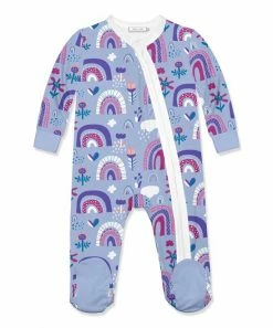 Brand new 😉 Little Millie Pink & Periwinkle Spring Rainbow Footie - Infant For Baby & Maternity 🥰