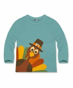 Best deal 🧨 Millie & Maxx Nile Blue Turkey Long-Sleeve Raglan Tee - Toddler For Kids ✔️