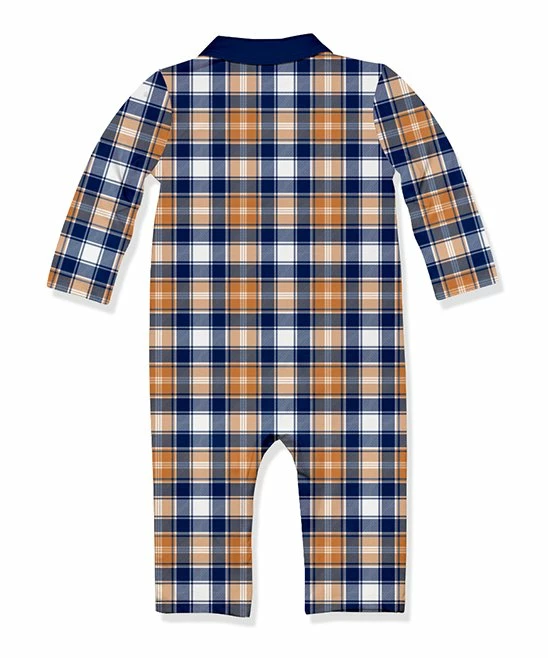 Deals π Little Millie Navy & Rust Gingham Collared Long-Sleeve Playsuit - Infant For Baby & Maternity π 3 Deals π Little Millie Navy & Rust Gingham Collared Long-Sleeve Playsuit - Infant For Baby & Maternity π - Image 3