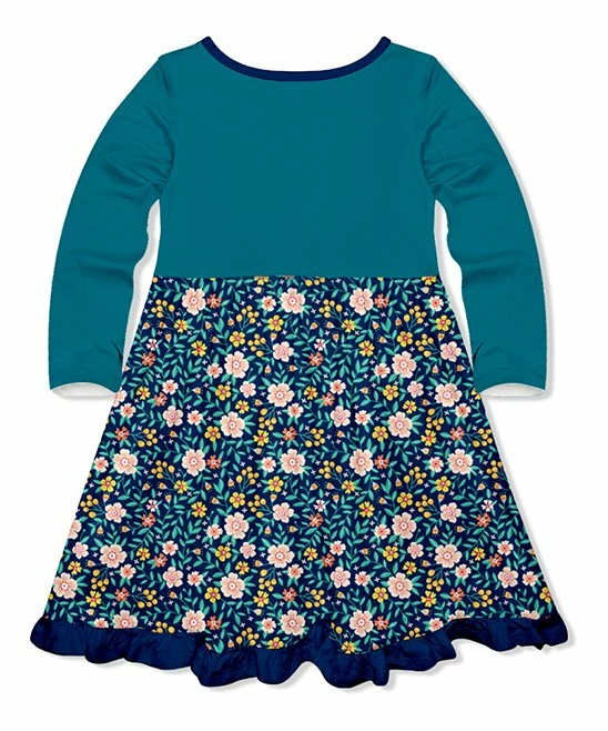 Outlet π Millie Loves Lily Pink & Teal Floral Cluster Button-Front π Dress - Infant, Toddler & π§ Girls For Kids β¨ 3 Outlet π Millie Loves Lily Pink & Teal Floral Cluster Button-Front π Dress - Infant, Toddler & π§ Girls For Kids β¨ - Image 3