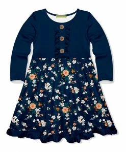 Top 10 🔔 Millie Loves Lily Navy Floral Garden Button-Front 👗 Dress - Infant, Toddler & 👧 Girls For Kids ❤️