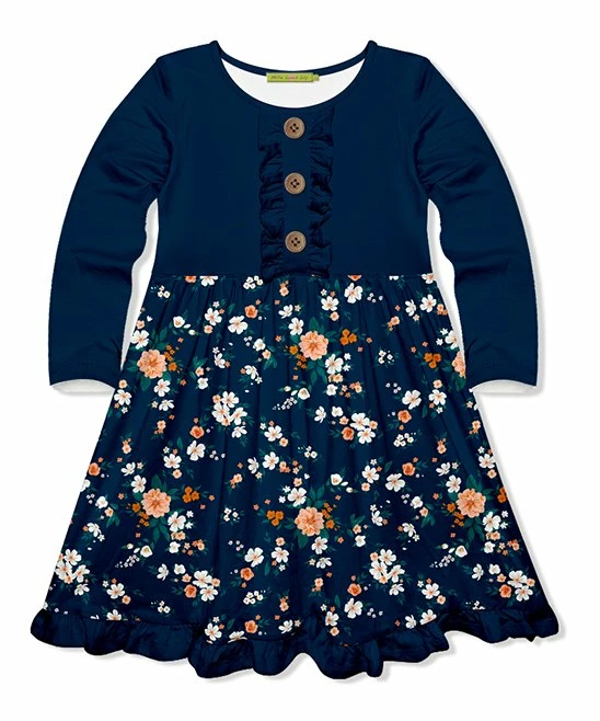 Top 10 π Millie Loves Lily Navy Floral Garden Button-Front π Dress - Infant, Toddler & π§ Girls For Kids β€οΈ 1 Top 10 π Millie Loves Lily Navy Floral Garden Button-Front π Dress - Infant, Toddler & π§ Girls For Kids β€οΈ