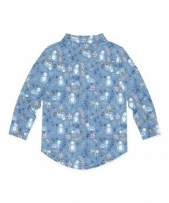 Best Pirce ❤️ Millie & Maxx Periwinkle Sam Sloth Long-Sleeve Button-Up - Boys For Kids 😉 -Little Millie-shop zu108793100 alt 2 tm1662661879