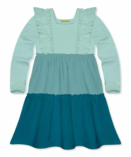 Flash Sale π Simply Millie By Millie Loves Lily Nile Blue & Teal Color Block Tiered Ruffle-Trim Long-Sleeve A-Line π Dress - π§ Girls For Kids π₯° 1 Flash Sale π Simply Millie By Millie Loves Lily Nile Blue & Teal Color Block Tiered Ruffle-Trim Long-Sleeve A-Line π Dress - π§ Girls For Kids π₯°