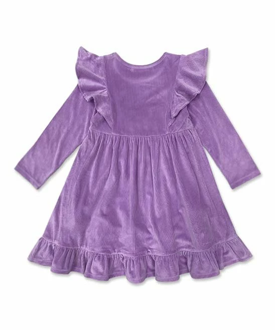 Best Sale β Simply Millie By Millie Loves Lily Purple Ribbed Velour Angel-Sleeve A-Line π Dress - Infant, Toddler & π§ Girls For Kids β€οΈ 3 Best Sale β Simply Millie By Millie Loves Lily Purple Ribbed Velour Angel-Sleeve A-Line π Dress - Infant, Toddler & π§ Girls For Kids β€οΈ - Image 3