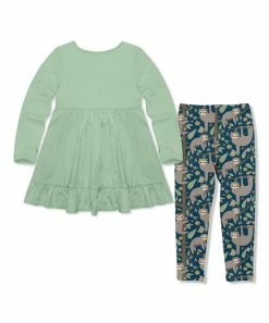 Hot Sale β¨ Millie Loves Lily Sage Button-Front Babydoll Top & Teal Happy Sloths Leggings - Infant, Toddler & π§ Girls For Kids π₯ 5 Hot Sale β¨ Millie Loves Lily Sage Button-Front Babydoll Top & Teal Happy Sloths Leggings - Infant, Toddler & π§ Girls For Kids π₯ -Little Millie-shop zu108827402 alt 2 tm1662659522